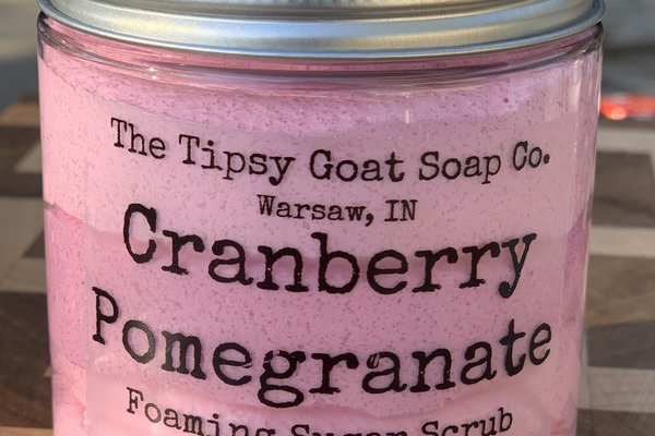 Cranberry Pomegranate Foaming Sugar Scrub | Sugar Whipped Soap