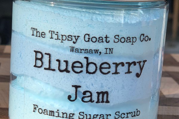 Blueberry Jam Foaming Sugar Scrub | Sugar Whipped Soap