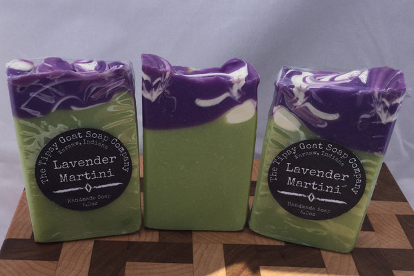 Lavender Martini Handmade Cold Process Soap made with Goat Milk