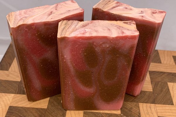 Cherry Almond Cold Process Soap made with Goat Milk
