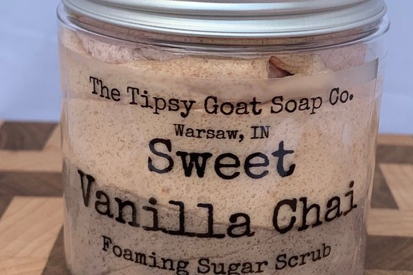 Sweet Vanilla Chai Foaming Sugar Scrub | Sugar Whipped Soap