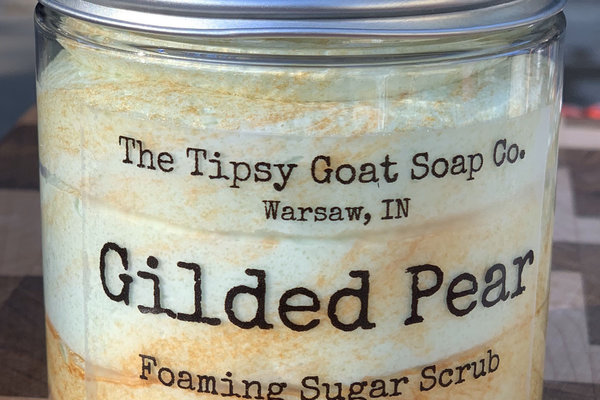 Gilded Pear Foaming Sugar Scrub | Sugar Whipped Soap