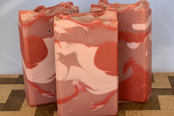 Cranberry Pomegranate Handmade Cold Process Soap mad with Goat Milk