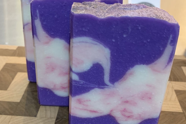 Black Raspberry Vanilla Handmade Cold Process Soap made with Goat Milk