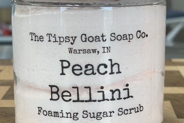 Peach Bellini Foaming Sugar Scrub | Sugar Whipped Soap