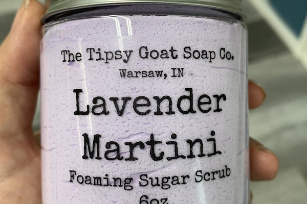 Lavender Martini Foaming Sugar Scrub | Sugar Whipped Soap