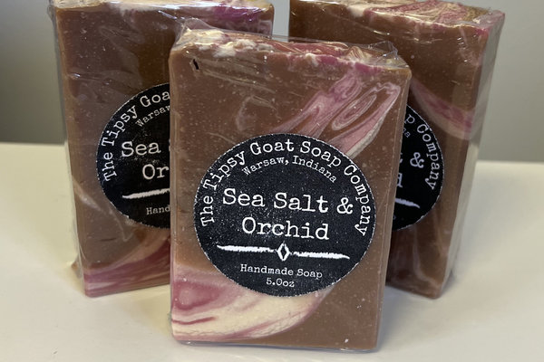 Sea Salt & Orchid Handmade Cold Process Soap made with Goat's Milk