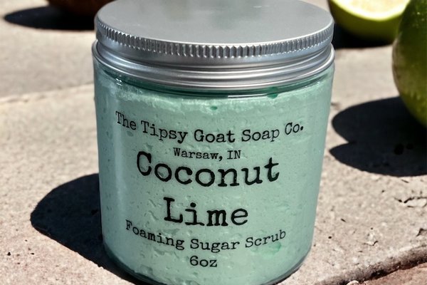 Coconut Lime Foaming Sugar Scrub | Sugar Whipped Soap