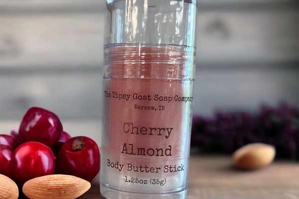 Cherry Almond Body Butter Stick | Solid Lotion Stick