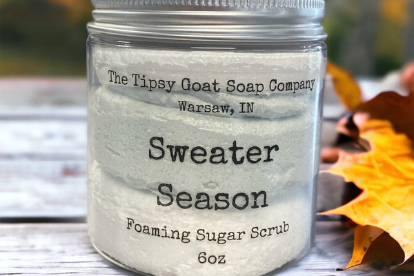 Sweater Season Foaming Sugar Scrub | Sugar Whipped Soap