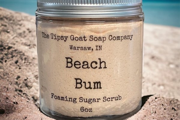 Beach Bum Foaming Sugar Scrub | Sugar Whipped Soap