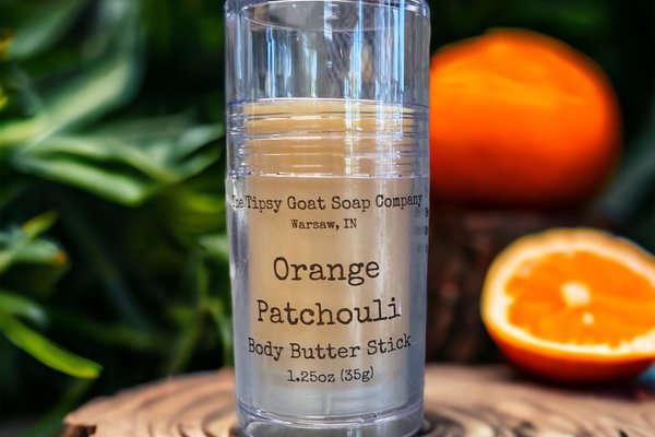Orange Patchouli Body Butter Stick | Solid Lotion Stick