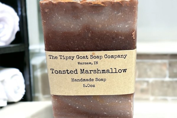 Toasted Marshmallow Handmade Cold Process Soap made with Goat Milk