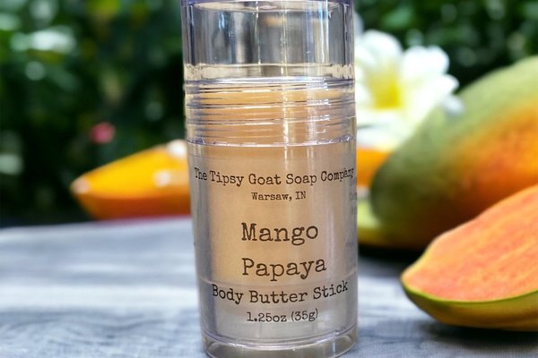 Mango Papaya Body Butter Stick | Solid Lotion Stick