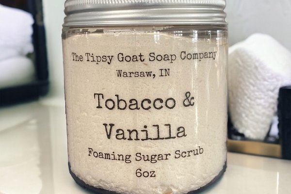 Tobacco & Vanilla Foaming Sugar Scrub | Sugar Whipped Soap