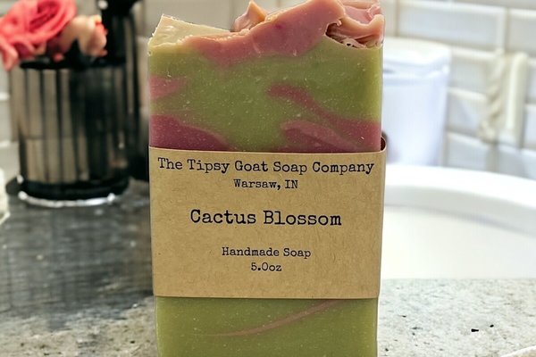 Cactus Blossom Handmade Cold Process Soap made with Goat Milk