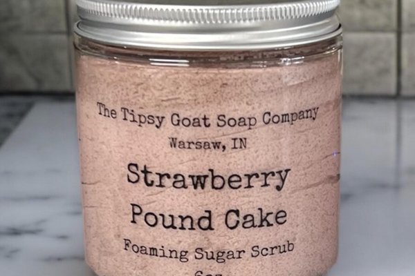 Strawberry Pound Cake Foaming Sugar Scrub