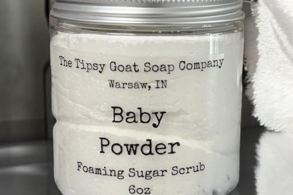 Baby Powder Sugar Scrub | Sugar Whipped Soap